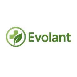 evolant logo green with cross